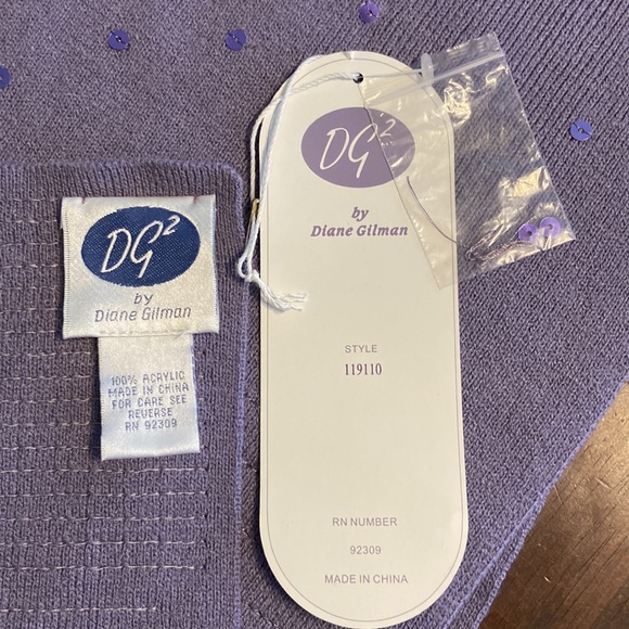 NWT Diane Gilman sequin scarf - Picture 6 of 7